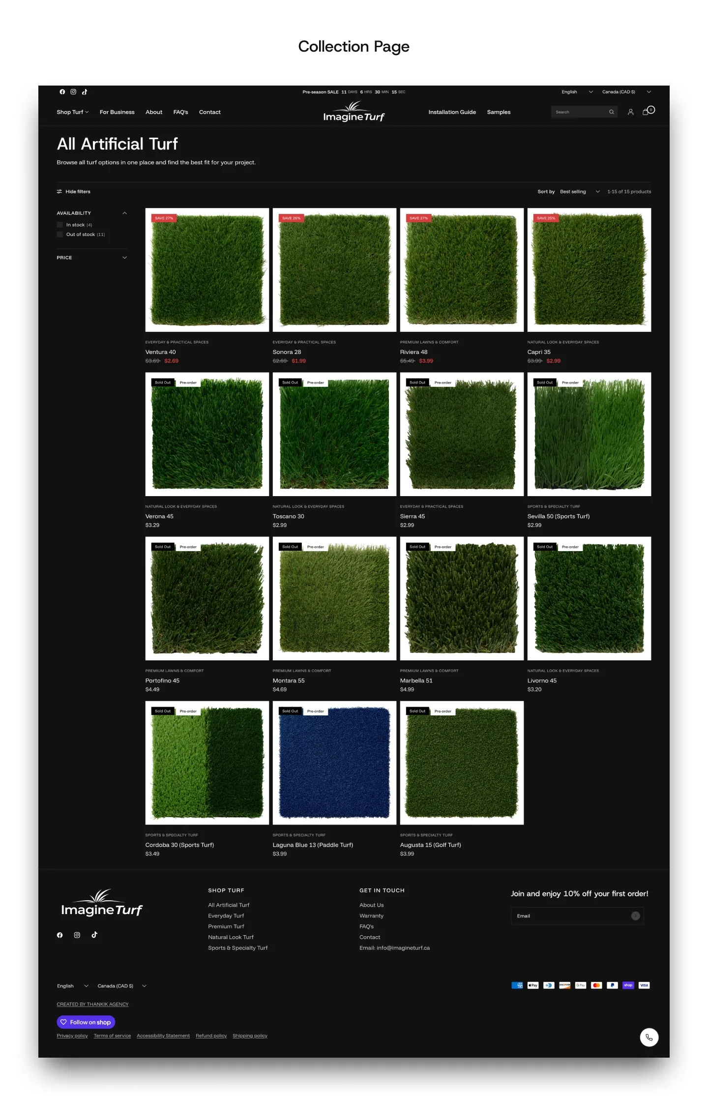 Imagine Turf project screen 11