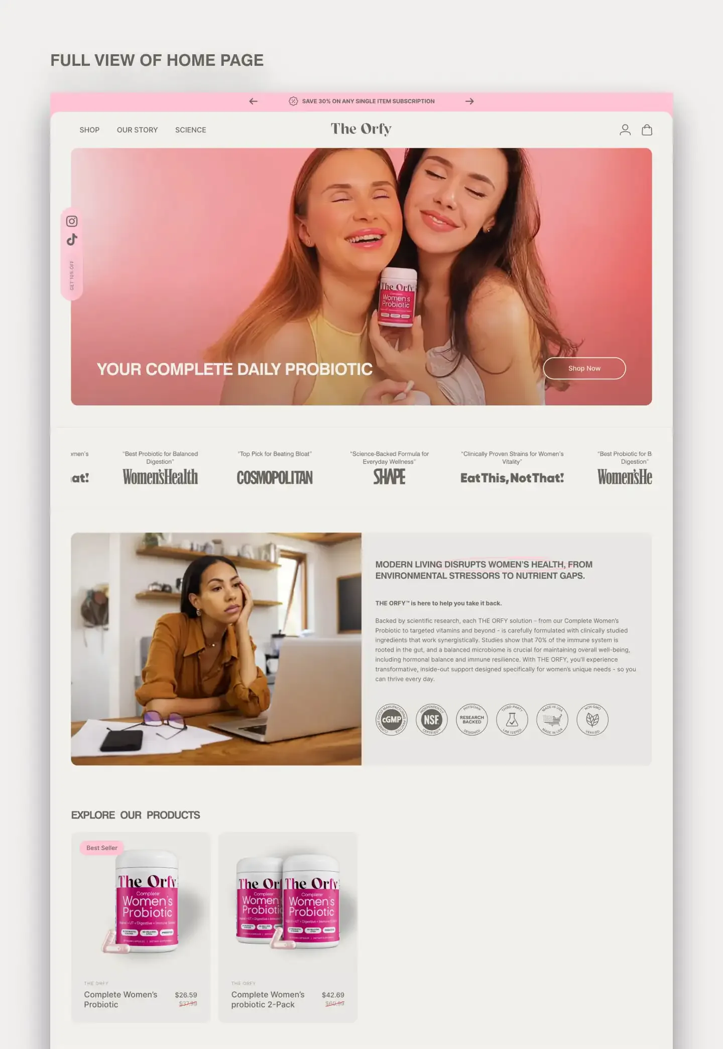 The Orfy project screen 4
